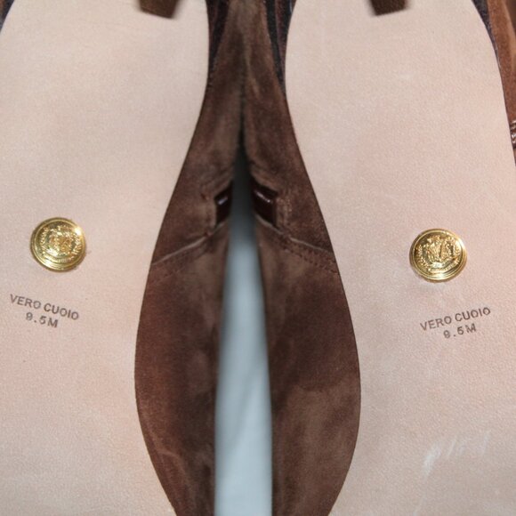 NWOB Veronica Beard Brown Suede Leather Kenzie Mid-Heel Tall Boots 9.5 - Picture 11 of 11